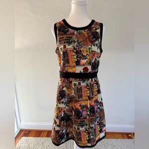 Nanette Lepore Multicolor Graphic Print Dress Size 10